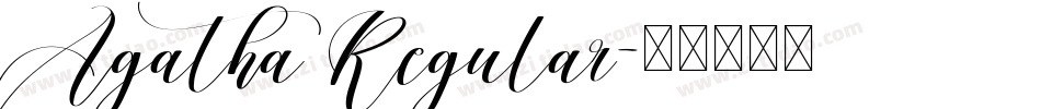 Agatha Regular字体转换
